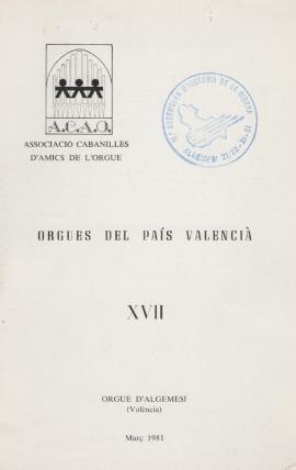 Orgues del País Valencià XVII