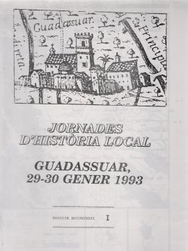 Jorandes d&#039;història local .Guadassuar 29-30 gener 1993