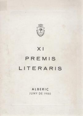 XI Premis literaris.Alberic.Juny de 1980