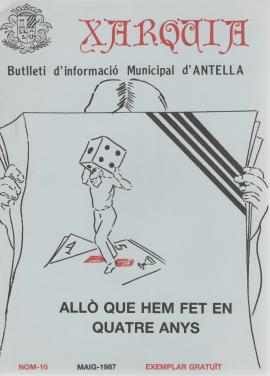 Xarquia.Butlletí d&#039;informació municipal d&#039;Antella, maig 1987
