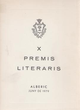 X Premis literaris. Alberic. Juny 1979