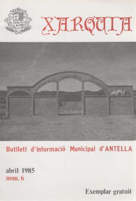 Xarquia.Butlletí d&#039;informació municipal d&#039;Antella,abril 1985