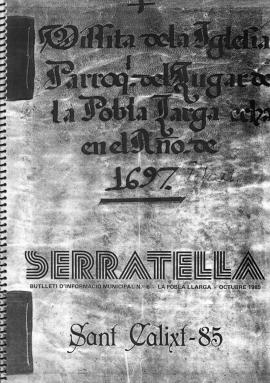 Serratella: Butlletí d&#039;informació municipal nº 6. La Pobla Llarga